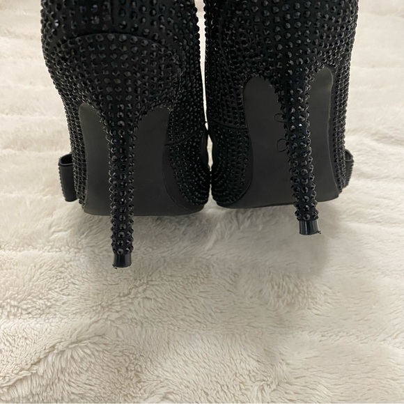 Jessica Simpson Ranika Pump Black Studded Bow Heels Size 9 - Picture 9 of 17
